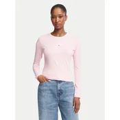 Tommy Jeans Bluza Classic Logo DW0DW23248 Svetlo rožnata Slim Fit