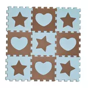 SUN TA TOYS - artik - Puzzle Baby Foam Puzzle Mat Star and heart blue 9 pieces S4 - from 10 months kosov