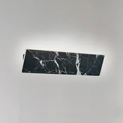Viokef LED stenska svetilka Selena, širina 40 cm, črna, umetni kamen - Dnevna soba/jedilnica - črno marmorirano - Plastika