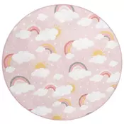 Rožnata pralna otroška preproga o120 cm Rainbow World – Mila Home