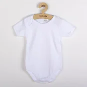 Razkošno bombažno bodi s kratkimi rokavi New Baby - belo 92 (18-24m)