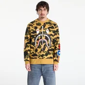 Mikina A BATHING APE 1St Camo Shark Crewneck Sweatshirt UNISEX Yellow XXL