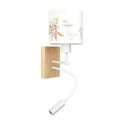 Brilagi - LED fleksibilna lampa BOBO WOOD 1xE27/25W/230V + LED/3W hrast/bela/životinjice