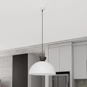 EMIBIG LIGHTING Lestenec Lunaro, bel, O 40 cm, kovina - Dnevna soba/jedilnica - Sodobni - bel, črn