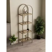 Hanah Home Idil polica za knjige 47 × 158 × 30 cm, antik / bronzano staklo