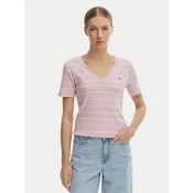 TOMMY HILFIGER Majica CODY  svetlo roza / bela