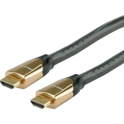 ROLINE Roline HDMI priključni kabel HDMI-A vtič\, HDMI-A vtič 9.00 m črna 11.04.5806 #####4K UHD\, dvojno oklopljen HDMI kabel, (20419146)