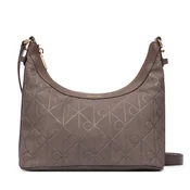 Calvin Klein Ročna torba Emblem Aop Sueded Shoulder Bag LV04F3880G Bež
