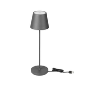 LED Prigušiva punjiva stolna lampa na dodir LED/2W/5V 4400 mAh IP54 siva