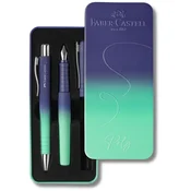 FABER-CASTELL | Poly Ball Set | Nalivno pero in kemični svinčnik | Buzzing Blue