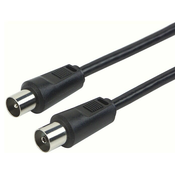 Schwaiger Prikljucni kabel za antenu (10 m, Crne boje, 75 dB, IEC utikac, IEC uticnica)