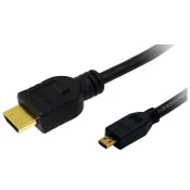 LogiLink LogiLink HDMI Priključni kabel [1x Moški konektor HDMI - 1x Moški konektor Micro HDMI tipa D] 2 m Črna