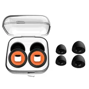 INF Silikonski ušesni čepki, kovancna oblika, 1 par, pralni in večkratni Black Orange, (5000286813)