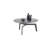 Klubska mizica BALANCE, O 80 cm, siva/antracit