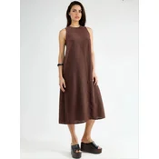 Hiccup Obleka Linen Feel mokka