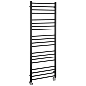 Kopalniški radiator DINA 500x1440mm, črna mat - Črna mat barva - 500x1440 mm - Sapho - DINA - 24 - Jeklo - Lepilo - Oblika H - Oblika H - 500 - 1440 - 3.8 - 14