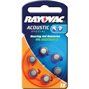 Zinc-air baterija za slušni aparat, 1.4V, 290 mAh, 7.8×5.35mm, pakiranje 6 komad