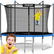 Neo-Sport Vrtni trampolin 10ft/312cm z notranjo mrežo in lestvijo