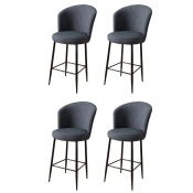 Hanah Home Set 4 barske stolice Alte Crna