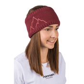 Knitted merino wool headband Hannah ASTRA garnet