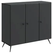 Vidaxl Strani šal Črna 89 x 34,5 x 80 cm Inženirski les