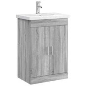 Vidaxl Komplet pohištva za kopalnico Siva Sonoma 61 x 40 x 84,5 cm