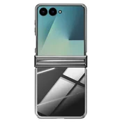 AVIZAR Ovitek za Galaxy Z Flip 7, kromiran z zaščito tečaja, Srebrna, (5000190592)