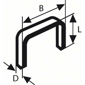 Bosch Accessories Sponke iz fine žice tip 53, 11,4 x 0,74 x 12 mm, 5000 kos 5000 kos Bosch 2609200212