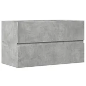 Vidaxl Omarica za umivalnik betonsko siva 90x38,5x45 cm iverna plošča
