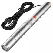 VEVOR Potopna črpalka za globoke vrtine 750W 230V 91 m električni kabel iz nerjavečega jekla