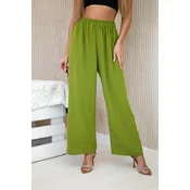 Kesi Włoski Wide-leg trousers olive