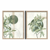Plakati v kompletu 2 ks z okvirjem 30x40 cm Green – Styler