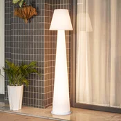 Lucande LED polnilna luč na terasi Gauri, bela, 153 cm, IP44 - Sodobni - Plastika
