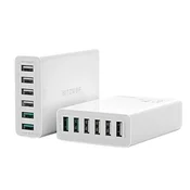 Blitzwolf Polnilec Blitzwolf 6x USB BW-S15, QC 3.0, 60 W, bel