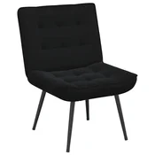 Vidaxl Stol za sproščanje črn 64x74x84 cm žamet