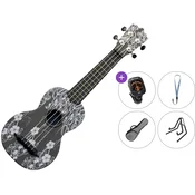 Pasadena WU-21F7-BK Premium SET Floral Black Soprano ukulele
