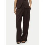 Vero Moda Hlače iz tkanine Sigga 10336315 Rjava Wide Leg