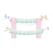 PartyDeco napis happy birthday, mermaid, 130x100cm