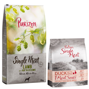 12kg Purizon Single Meat Adult + 6x 300g Single Meat Adult pacetina gratis! - Janjetina s graškom i cvijetom hmelja