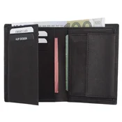 HJP crna Novcanik kožni muški 85055 9x11,5x3 sa nizom linija po sredini uspravni ( 16NMH85055UB )