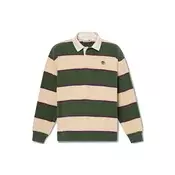 TIMBERLAND Majica Rugby  svetlo bež / temno zelena / lila