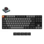 Keychron Keychron - K1 QMK Brezžična Mehanska Tipkovnica (Version 6) RGB LED/Low Profile 2.0 Brown/K1X-H3, (22107825)