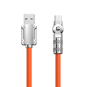 USB na USB-C rotirajući kabel Dudao L24AC 120W 1m (narančasti)
