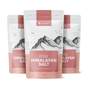 3x Ružičasta himalajska sol, fino mljevena, ukupno 3000 g
