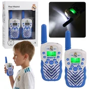 sarcia.eu Real Madrid Walkie Talkie za otroke – komplet 2 kosov, radijske postaje z dosegom do 1 km, LED svetilka, 16 kanalov