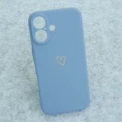 Maska Golden Heartbeat za iPhone 16 plava