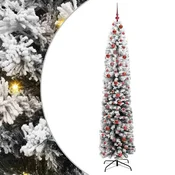 Vidaxl Umestno božično drevo Zelena 210 cm PVC in Jeklo in Plastika