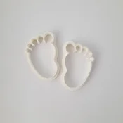 KREATIVNI SLATKIŠI Modla za kolace i ukrase Otisak stopala, 5 cm, Bela