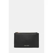 Denarnica Calvin Klein Foil Logo Top Zip Cardcase Black Universal