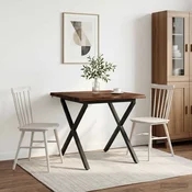 vidaXL Jedilna miza z naravno robom 90 x 90 x 75 cm